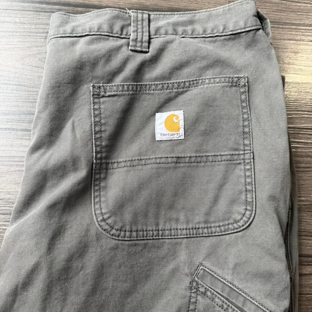 Carhartt Super baggy relaxed fit Green Carpenter workwear pants size 42x32